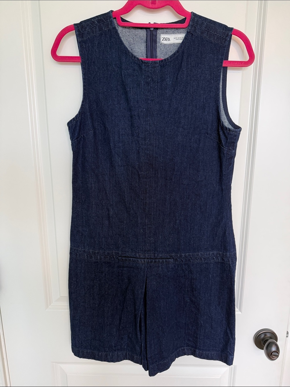 Women’s Zara sleeveless denim jumper size medium